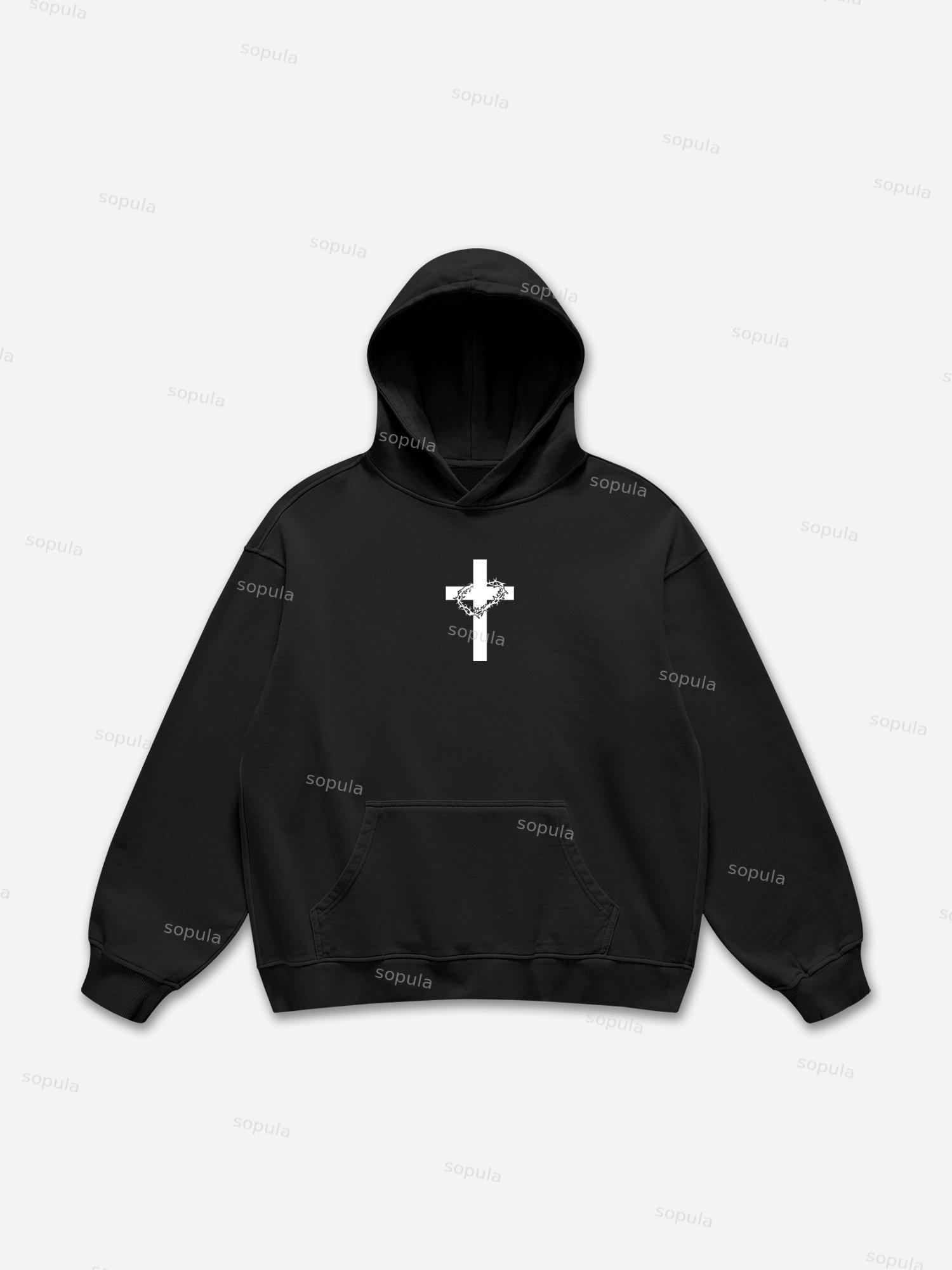 Oversized Heavyweight Cotton Fleece Hoodie Sweatshirt Product Image