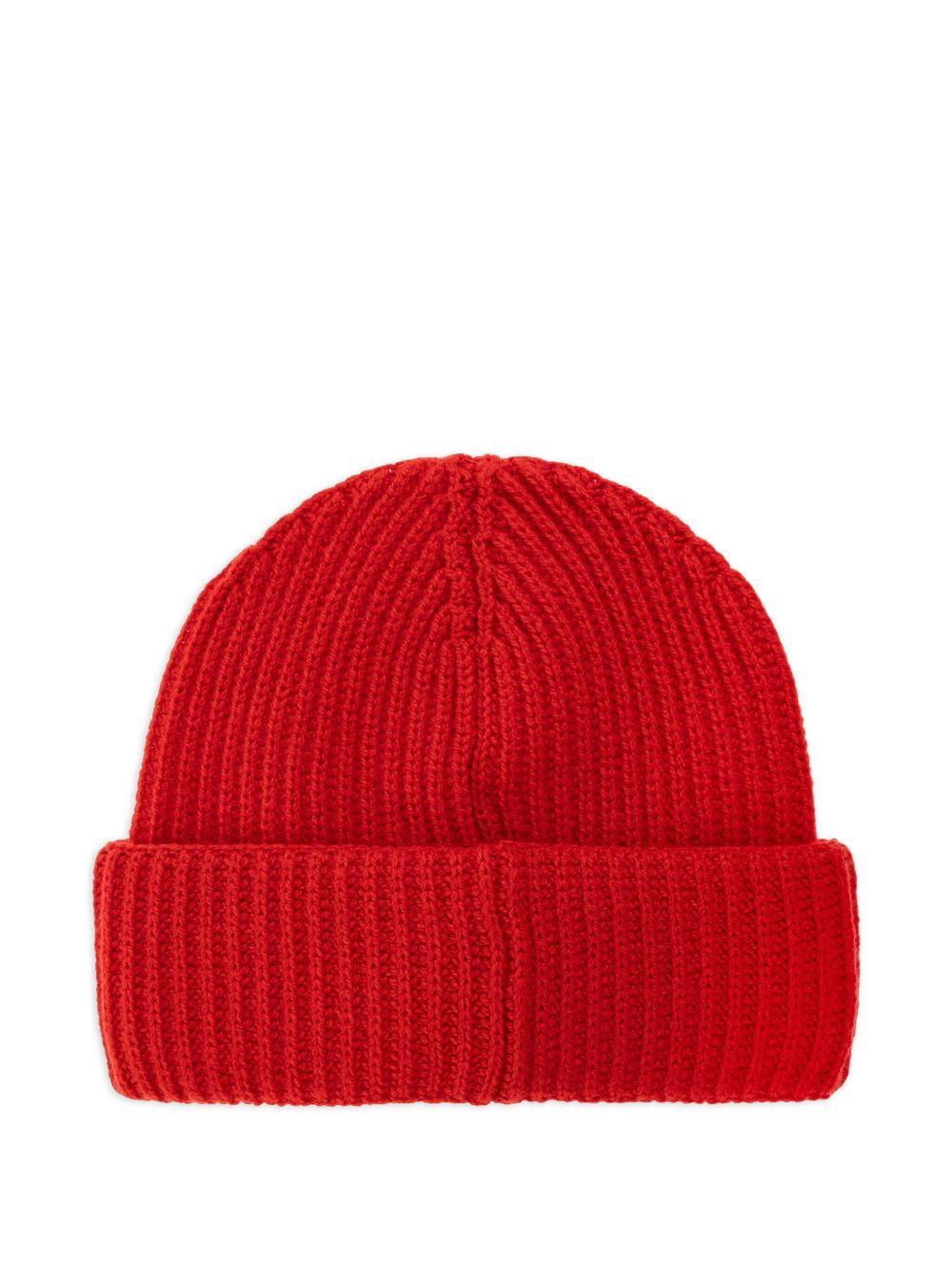 ribbed logo-plaque beanie Product Image