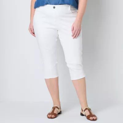 Liz Claiborne Sara Womens Slim Mid Rise Tall Capri Pant Product Image