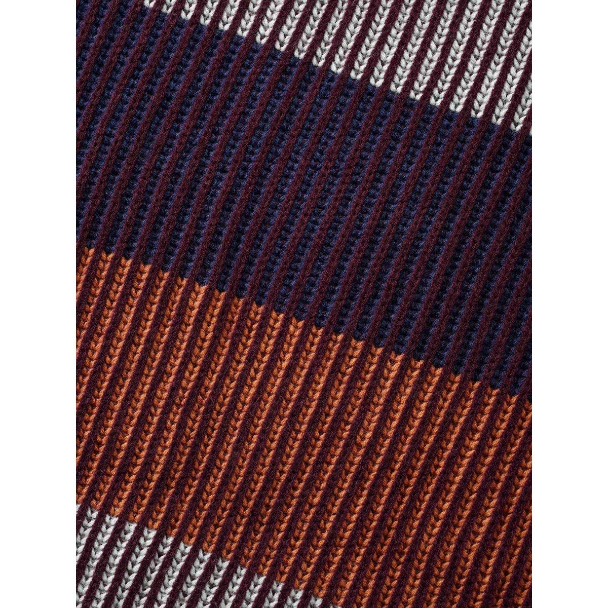 Plus Size Textured Striped Contrast Patchwork Pullover Deepred Women Casual Long Sleeve Round Neck Everyday Pullovers BloomChic 12/L Product Image