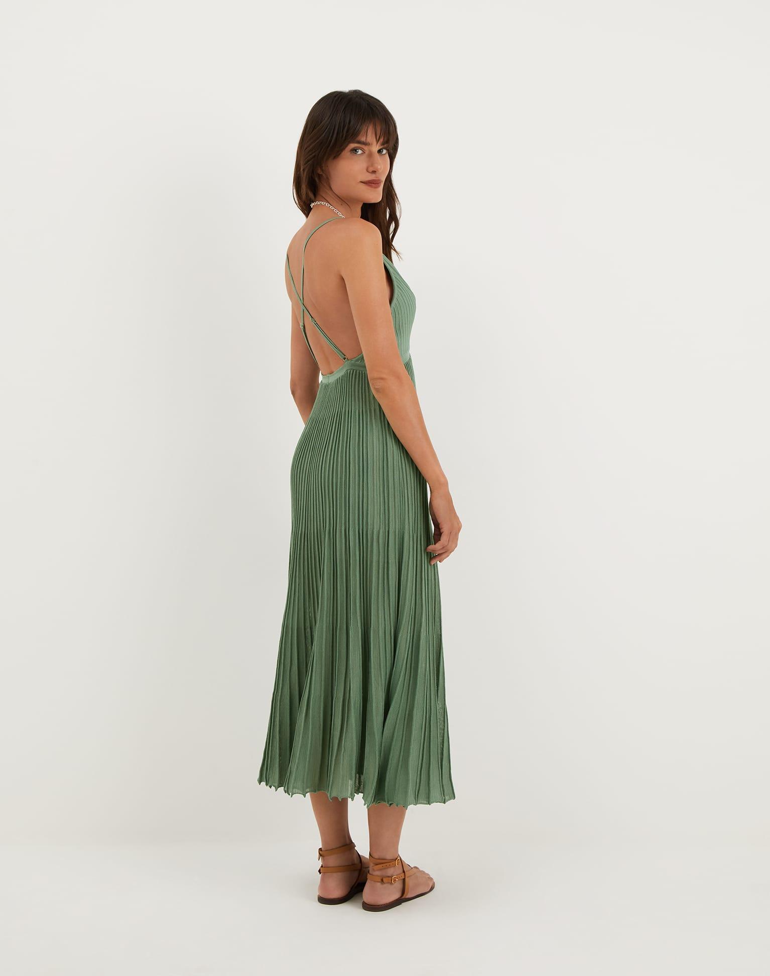 Knit Katia Long Dress (Exchange Only) - Seaglass Product Image