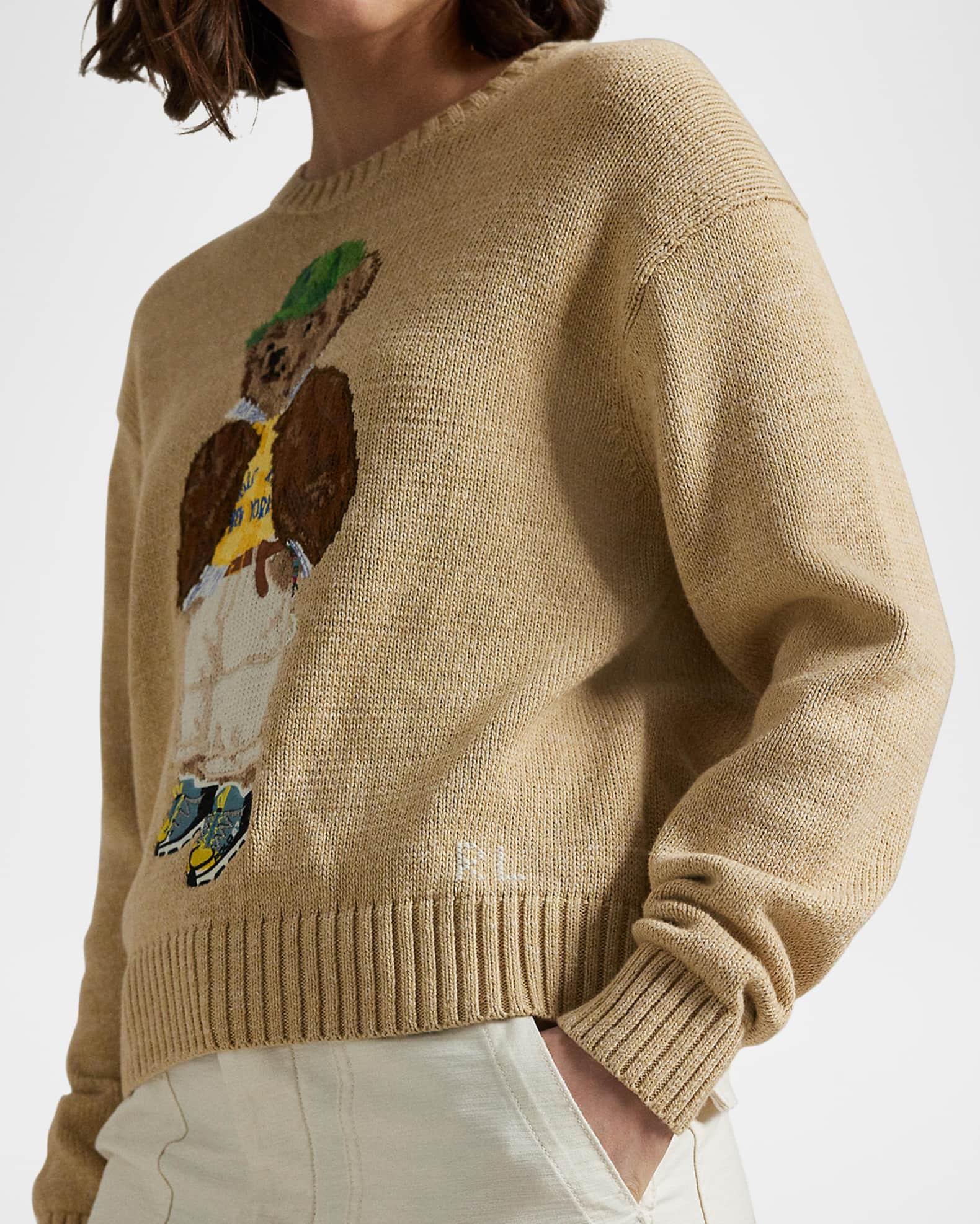 Polo Bear Cotton Crewneck Sweater Product Image