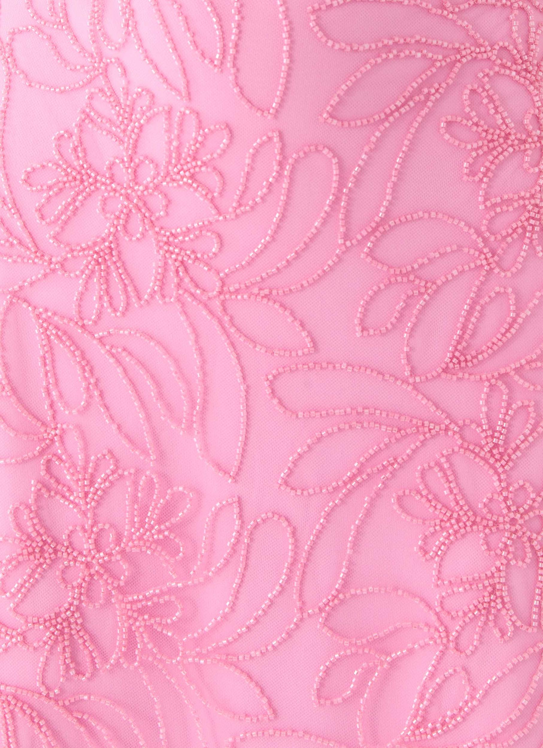 Wonyoung Beaded Maxi Dress - Pink Product Image