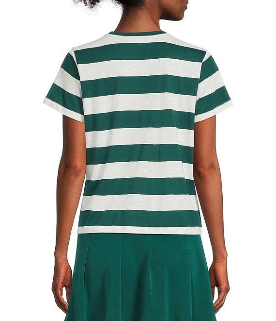 Copper Key Stripe Short Sleeve Boxy T-Shirt Product Image