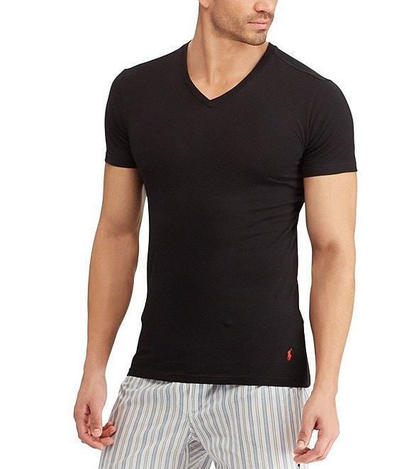 Polo Ralph Lauren Slim Fit Assorted V-Neck Undershirt T-Shirts 3-Pack Product Image