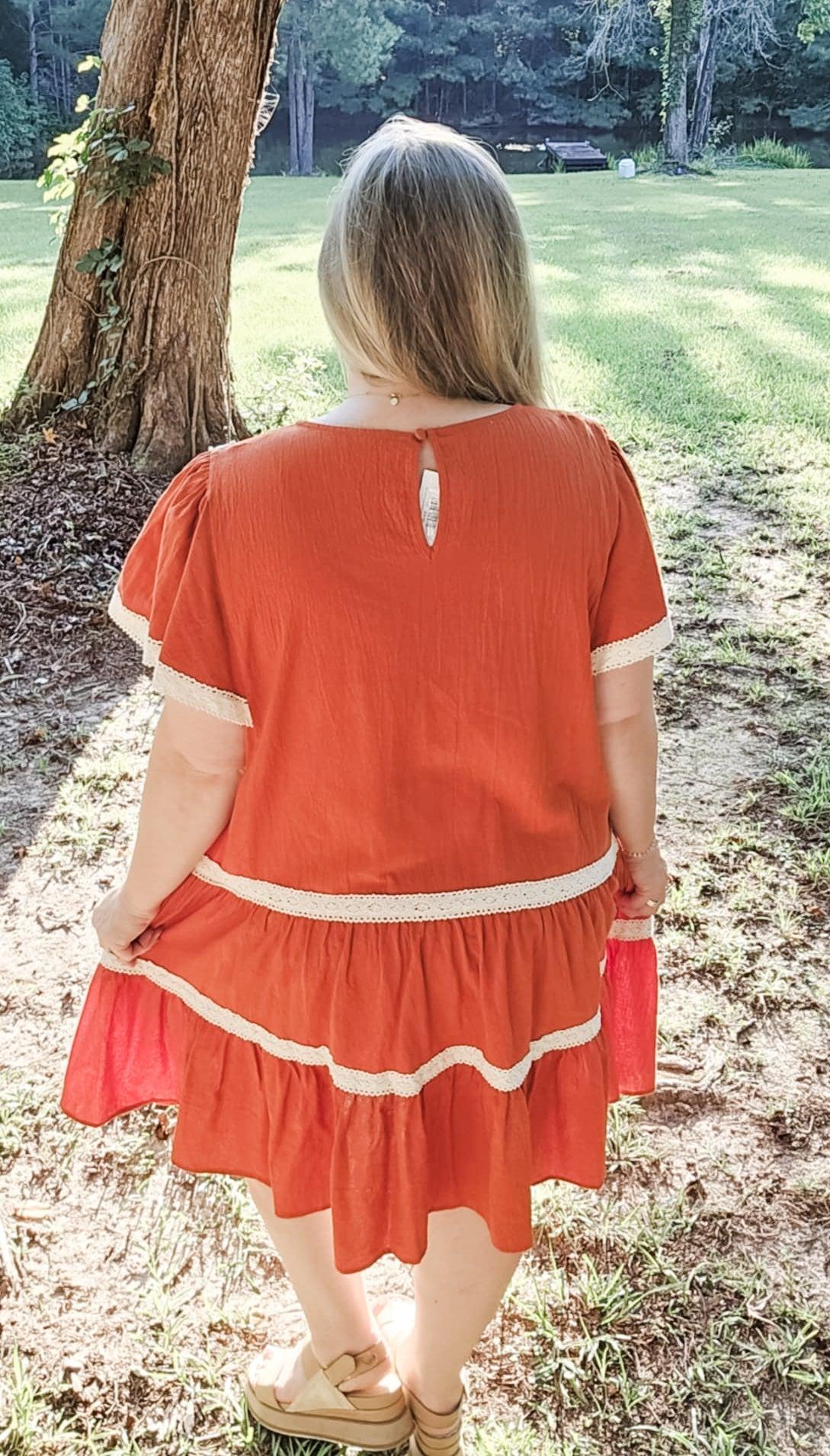 The Grace Embroidered Midi Dress (1XL to 3XL) Product Image