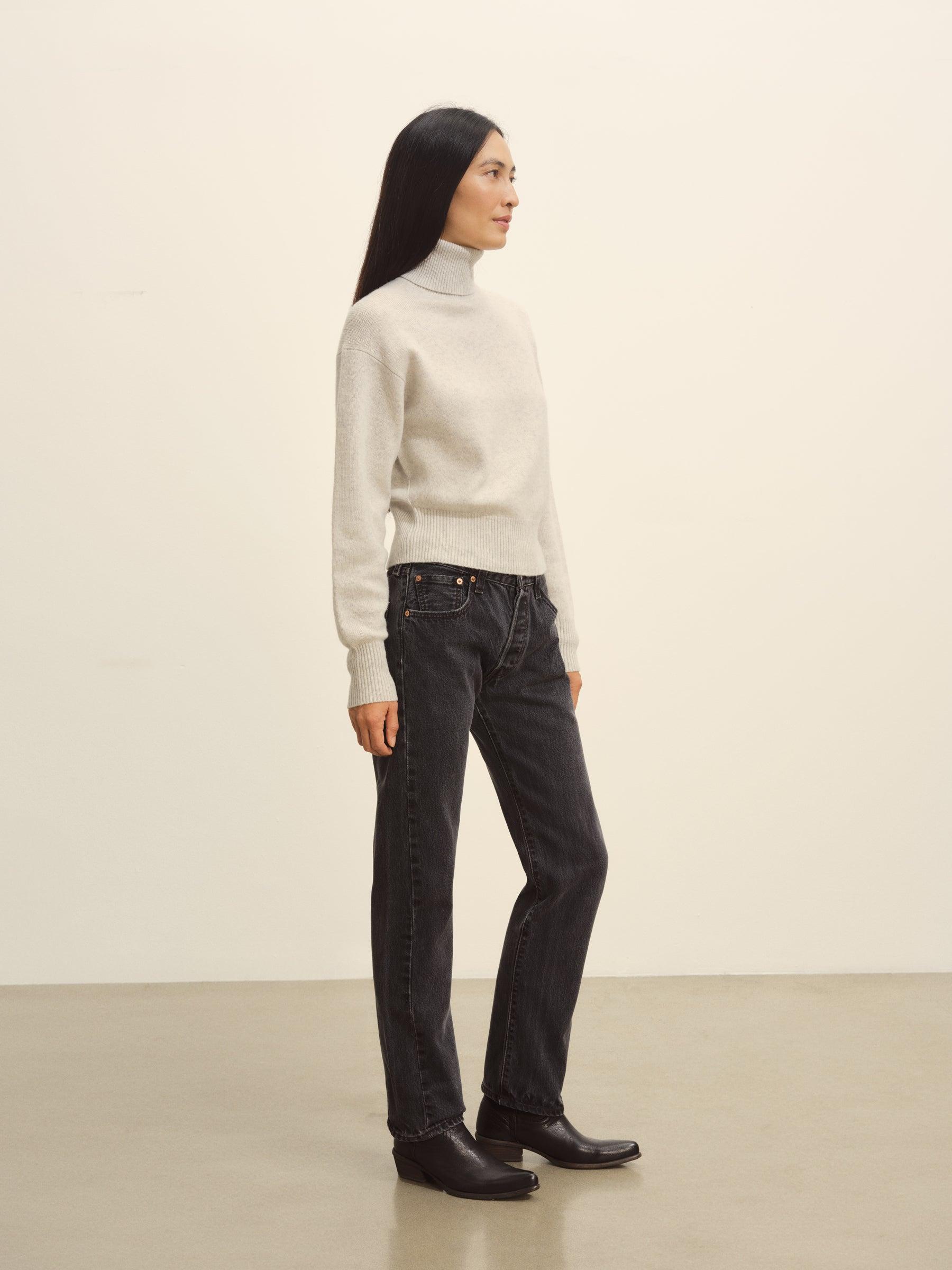 Steel Heather Idyllwild Cashmere Turtleneck Product Image