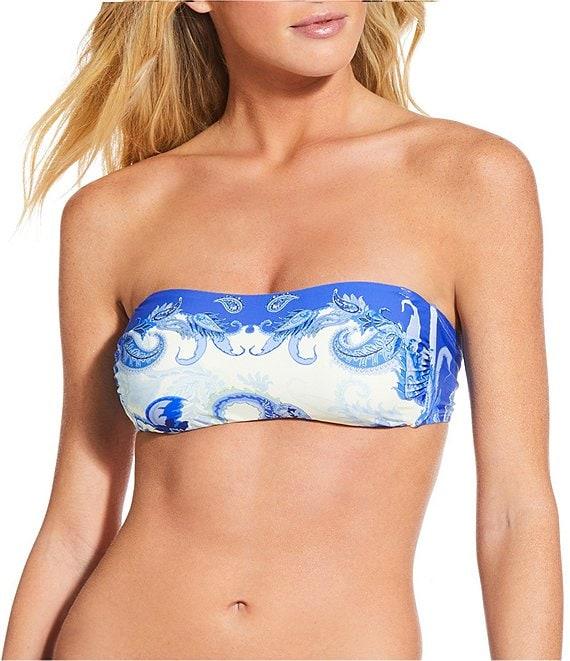 Gianni Bini Paisley High Leg Cheeky High Waisted Swim Bottom Product Image