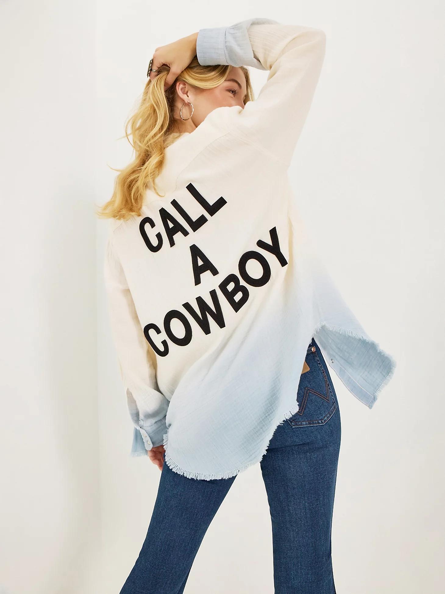 Wrangler x Lainey Wilson Gauzy Dip-Dye Western Snap Shirt | Women's TOPS | Wrangler® Product Image