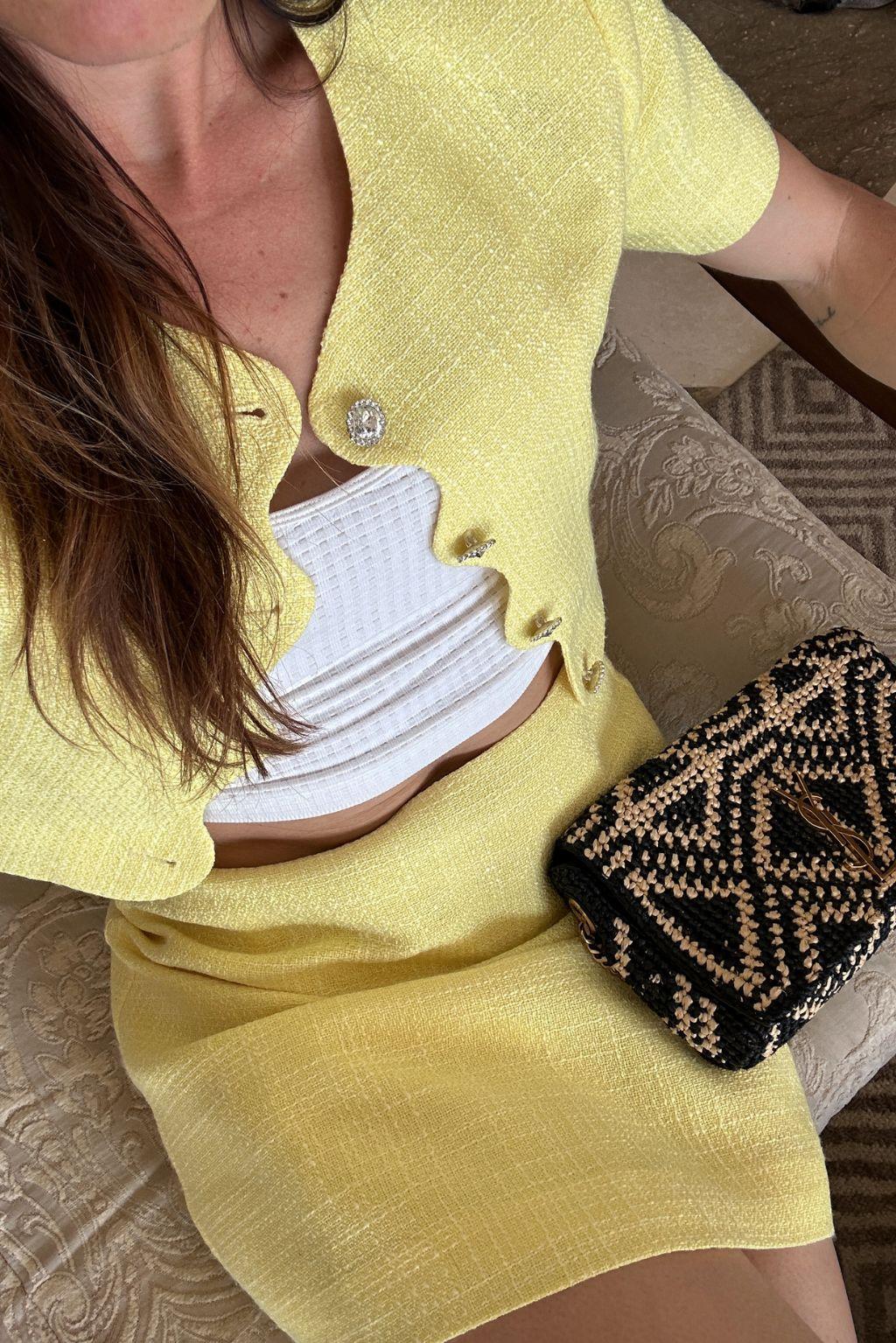 Sunday Yellow Mini Skirt Product Image