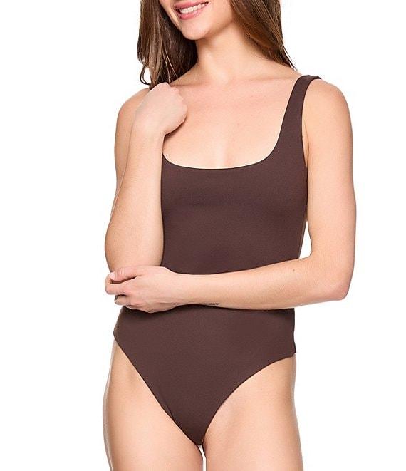 Susana Monaco Signature Stretch Knit Low Open Back Tank Bodysuit Product Image