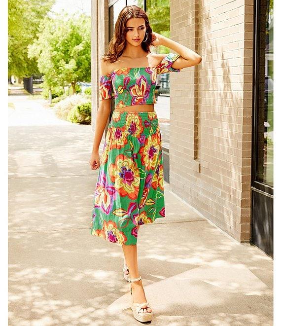 GB Large Floral Off The Shoulder Coordinating Top Product Image