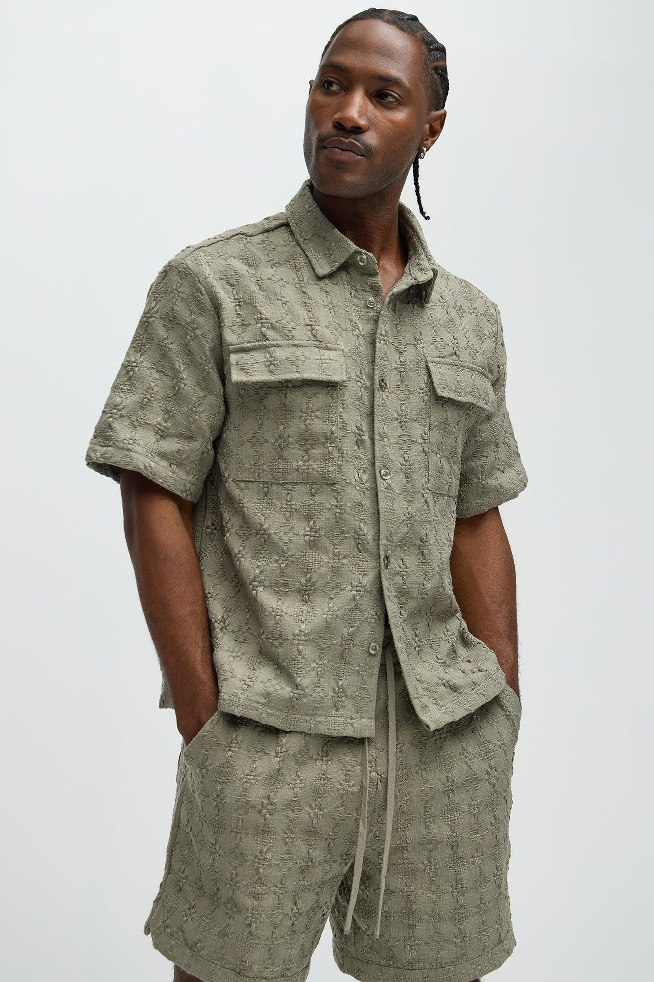 Mav Textured Shirt - Olive Product Image