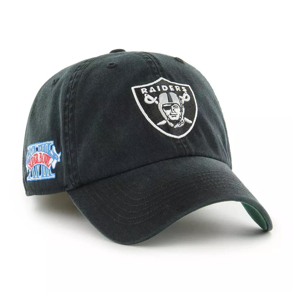 Men's '47 Black Las Vegas Raiders Sure Shot Franchise Fitted Hat,  Product Image
