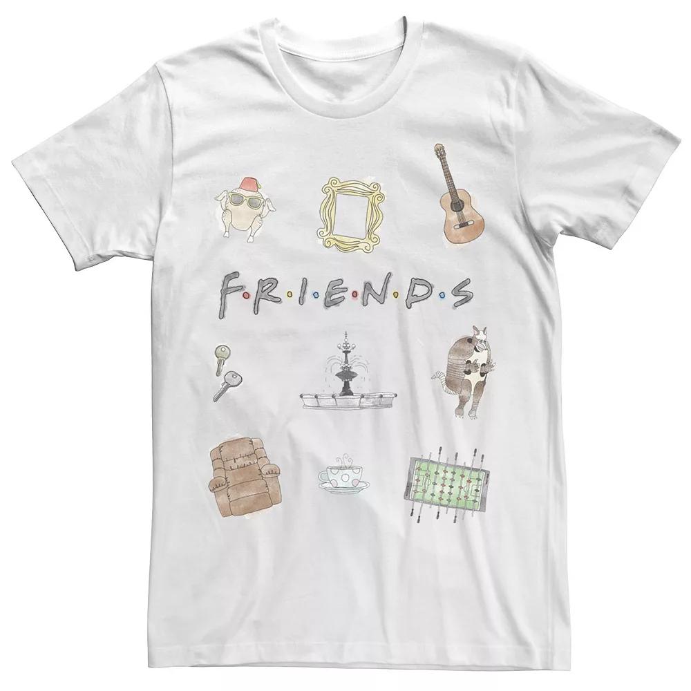 Big & Tall Friends TV Show Classic Logo Icons Tee, Men's,  Product Image