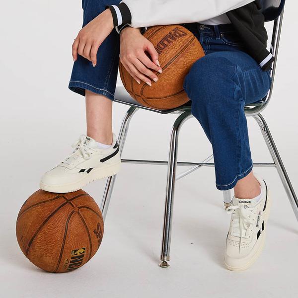 Womens Reebok Club C Double Revenge Athletic Shoe - Chalk / Black Product Image