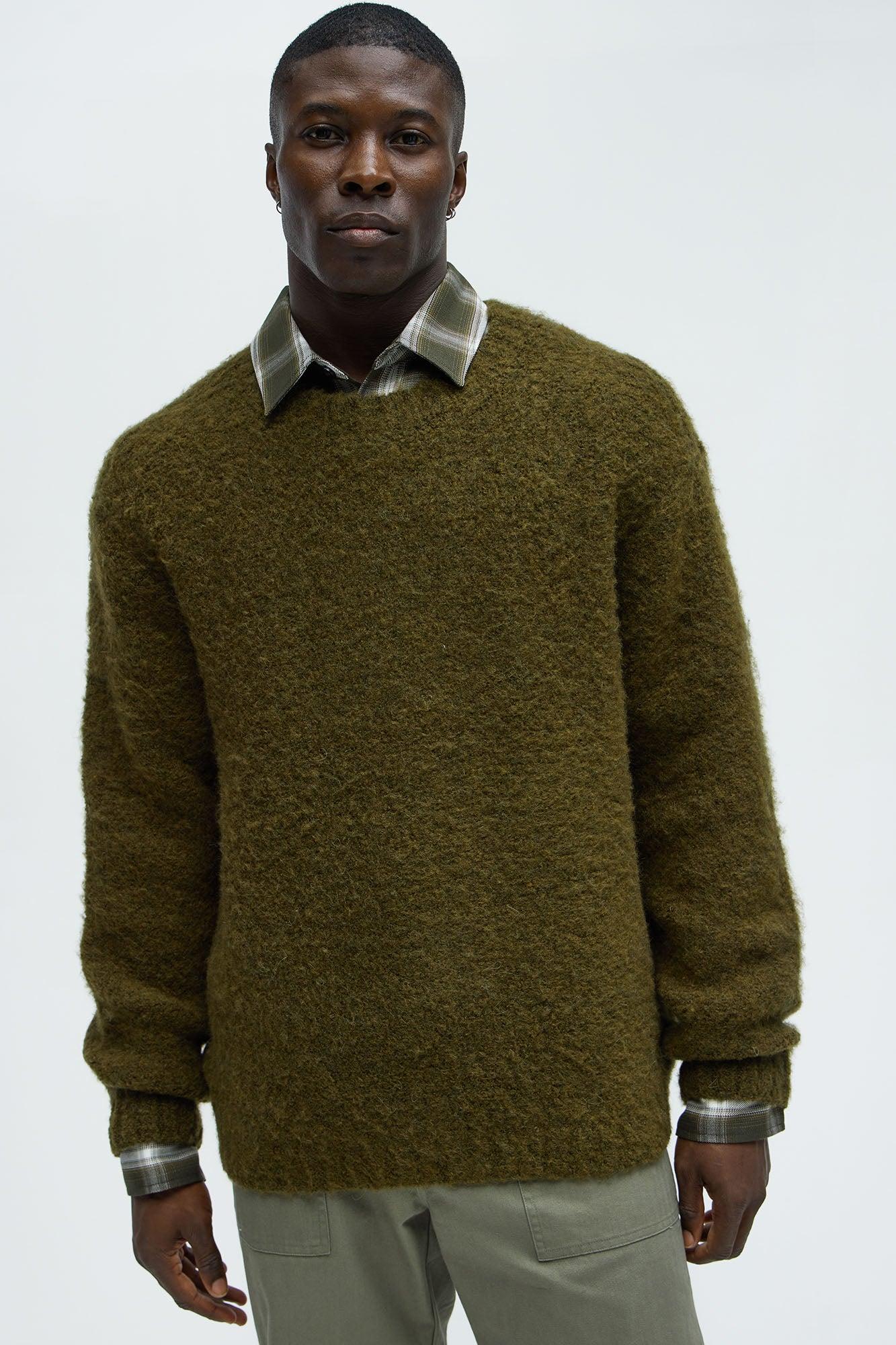Always Here Crewneck Sweater - Olive Product Image