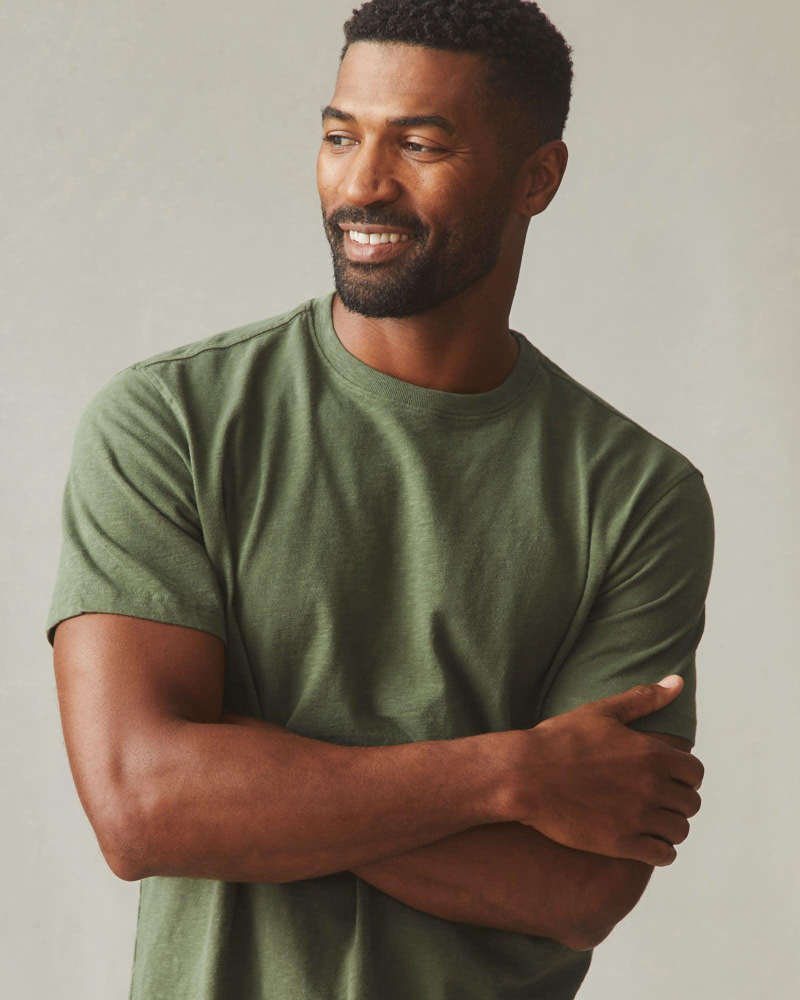 Men's Premium Slub Crew Tee - Fern Product Image