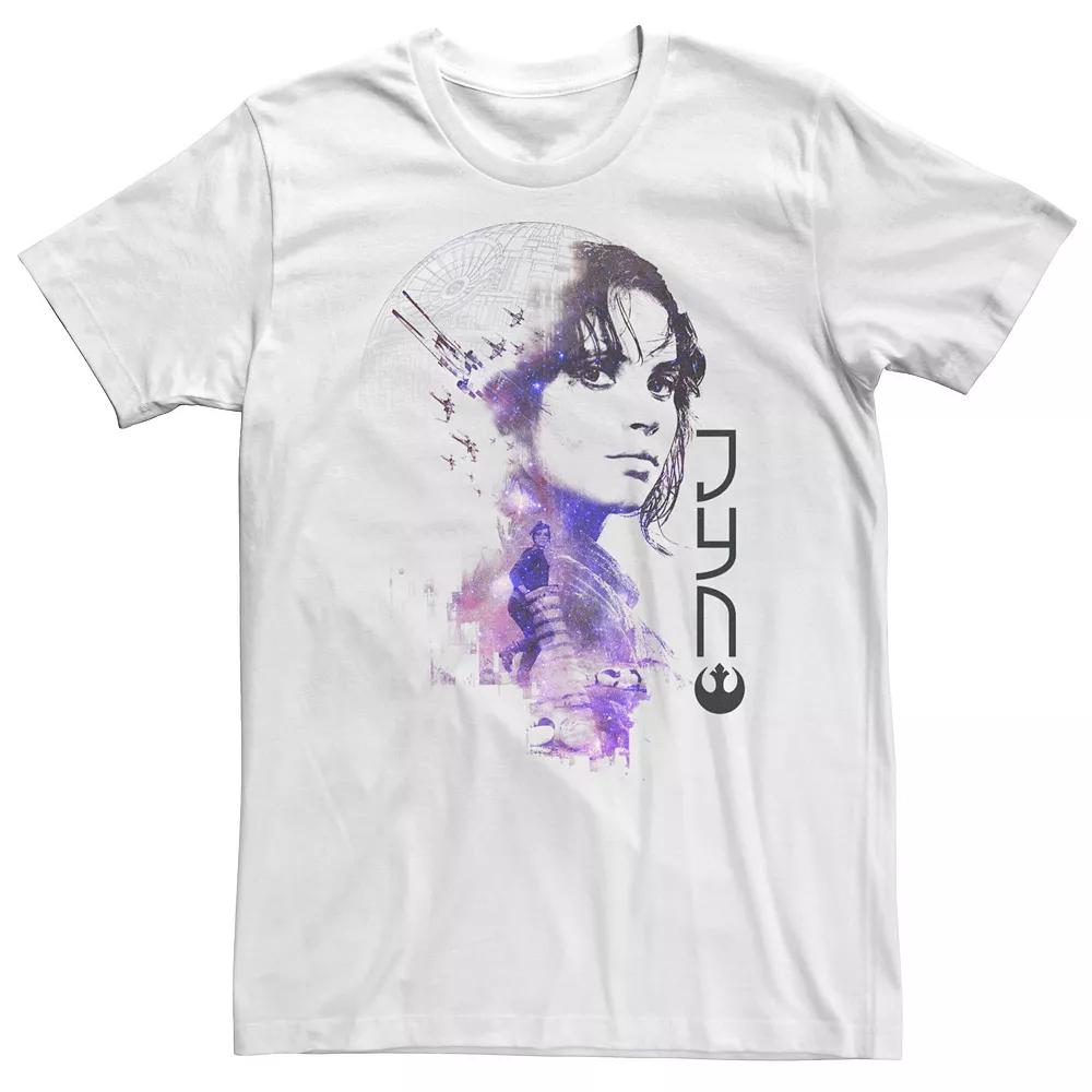 Big & Tall Star Wars Rogue One Jyn Fade Death Star Tee, Men's,  Product Image