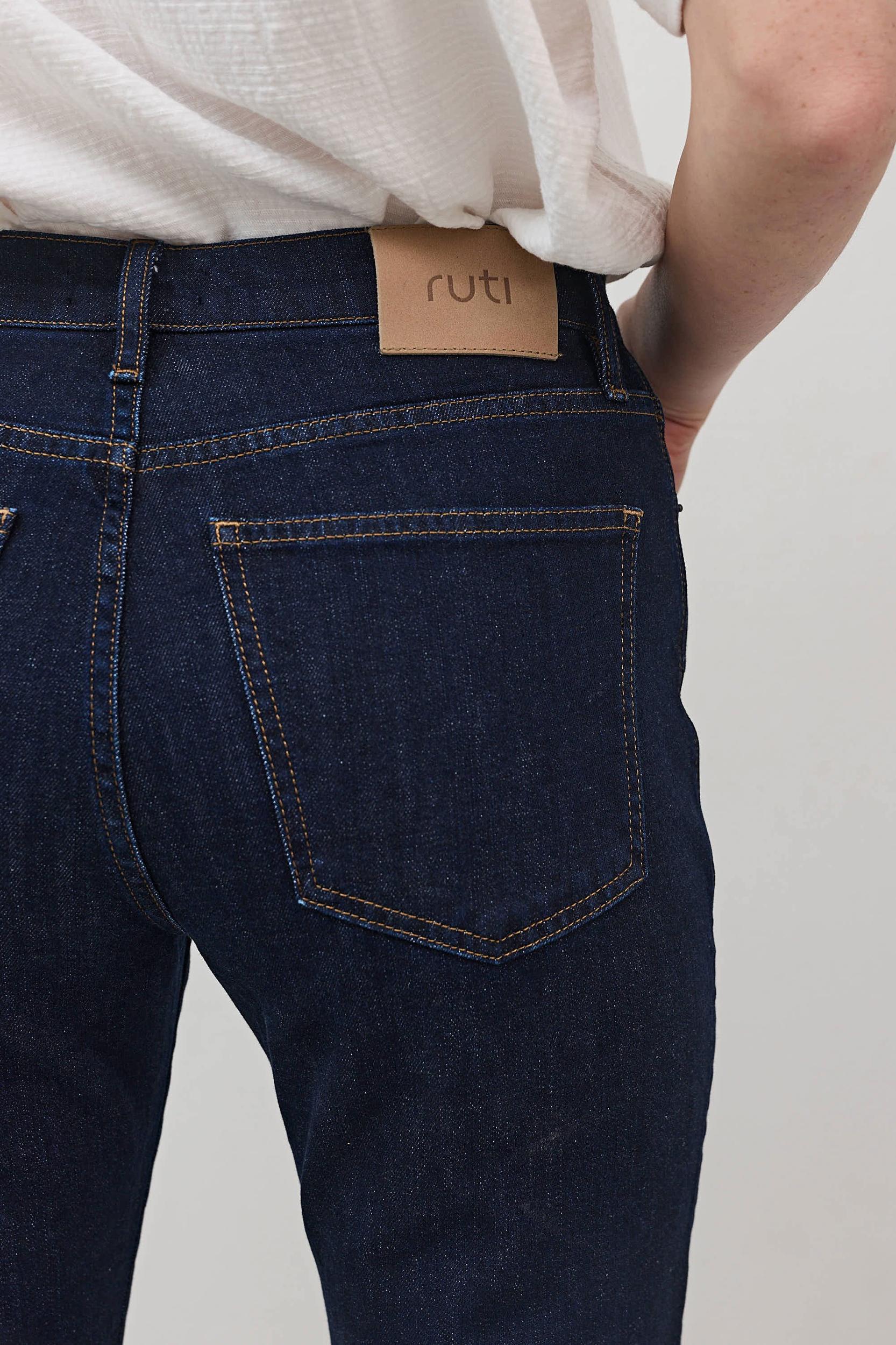 The Petite Crop Mid-Rise Straight Jeans Product Image