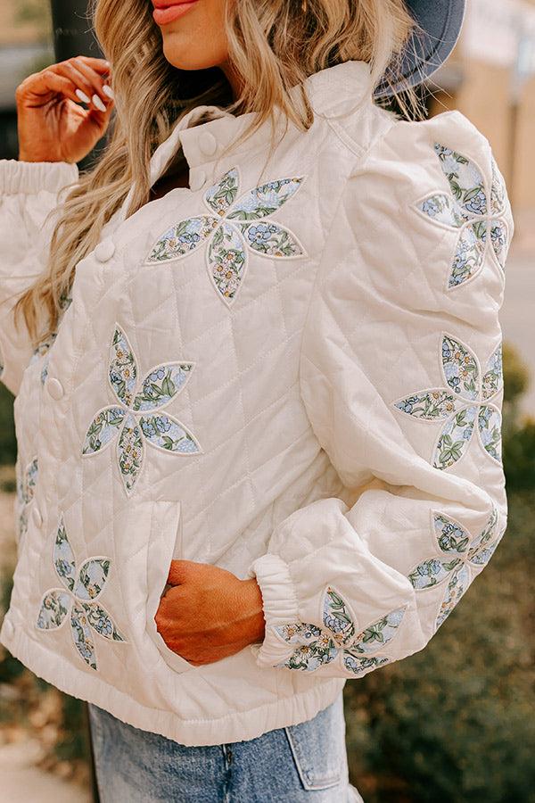 Statement Maker Quilted Jacket in Ivory Product Image