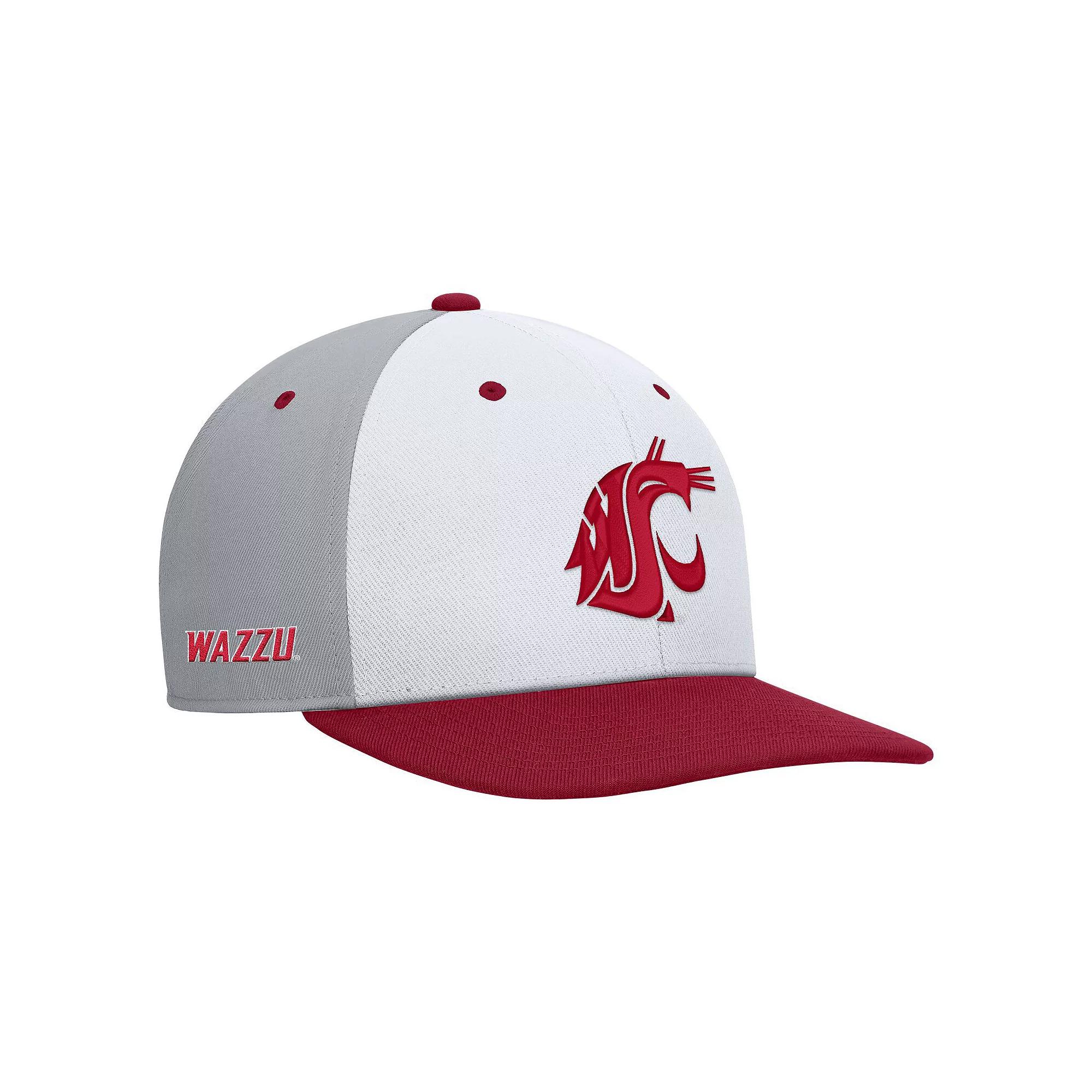 Men's Nike White/Gray Washington State Cougars Pro Performance Snapback Hat, Size: Medium/Large, Wsc White Product Image