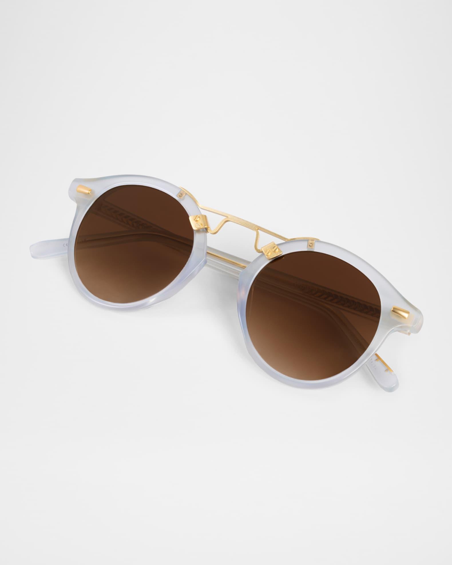 St. Louis Acetate & Stainless Steel Round Sunglasses Product Image