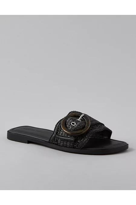 AE Raffia Buckle Slide Sandal Women's Product Image