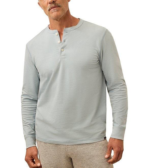 Faherty Long Sleeve Waffle Henley Shirt Product Image