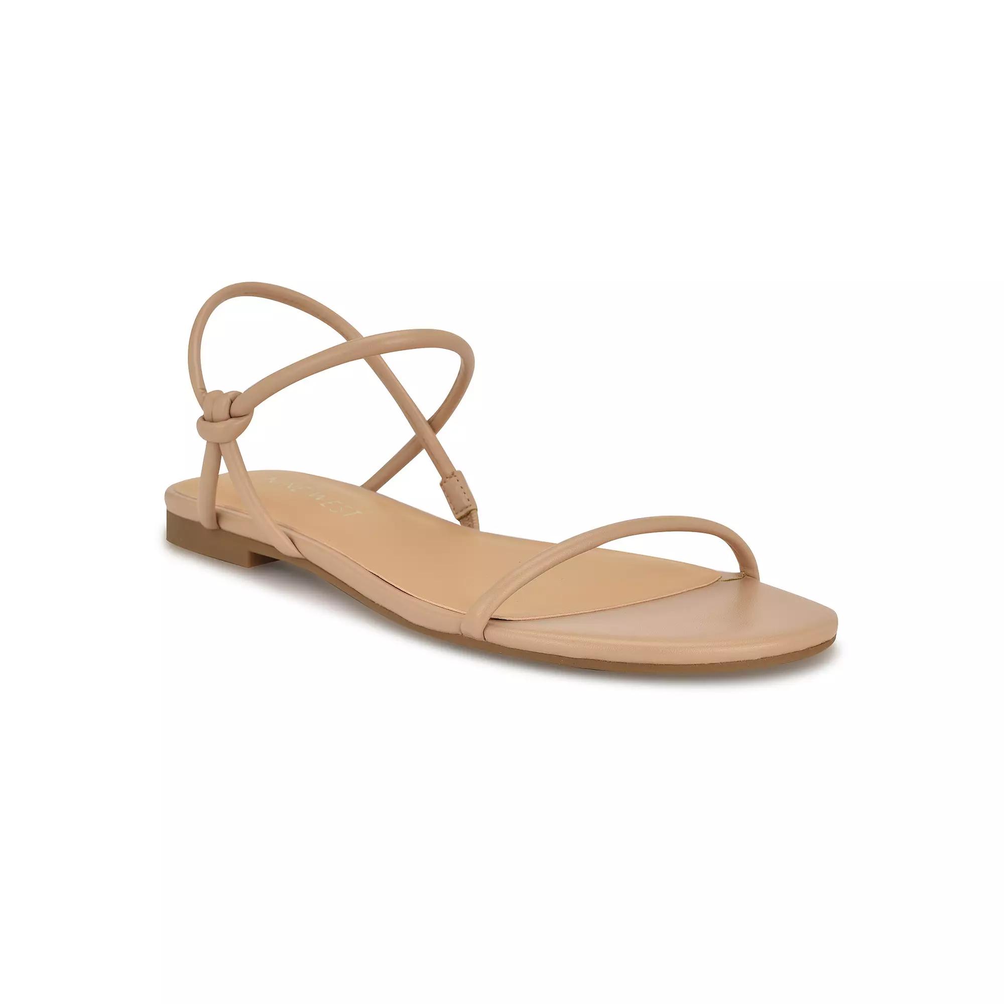 Nine West Women's Menson Flat Round Toe Casual Sandals, Size: 9, Light Pink Product Image