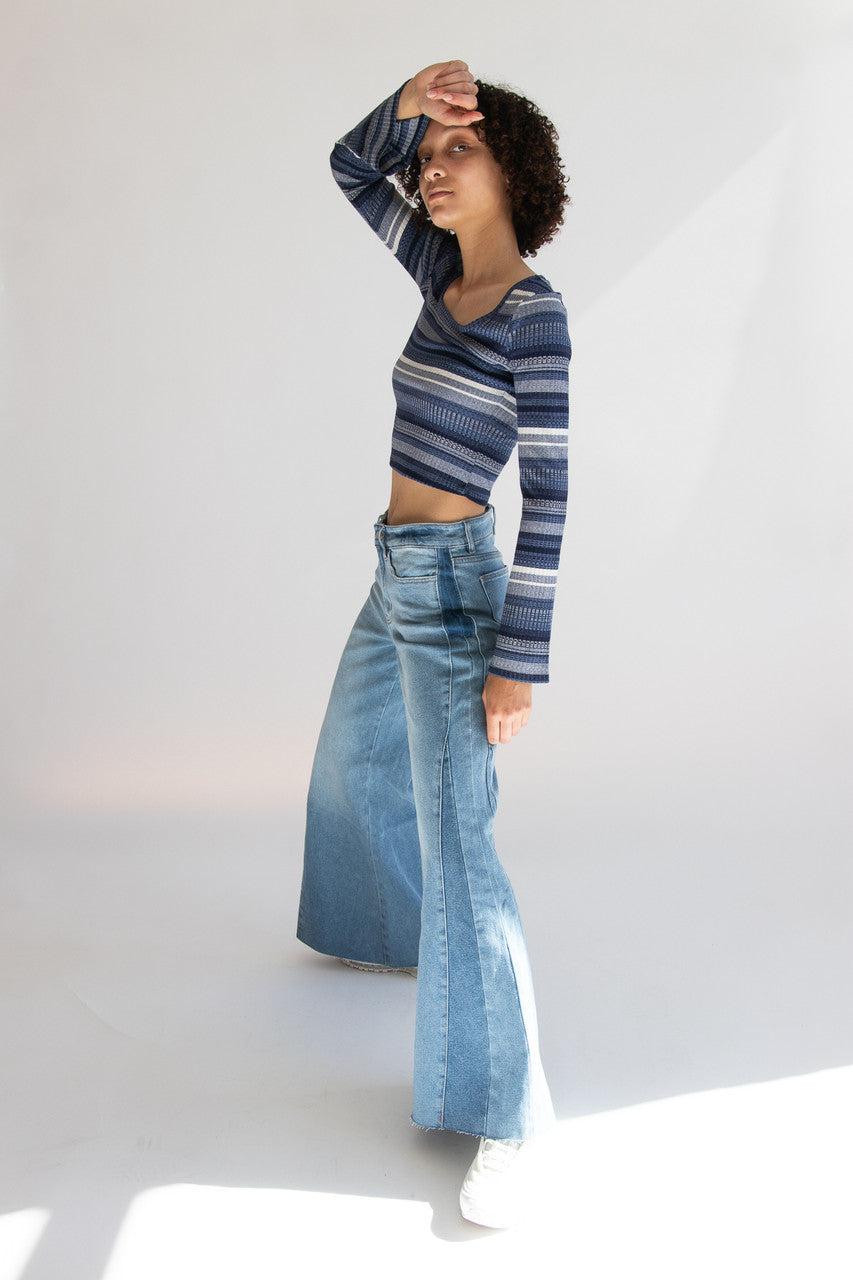 Panel Palazzo Jeans Product Image