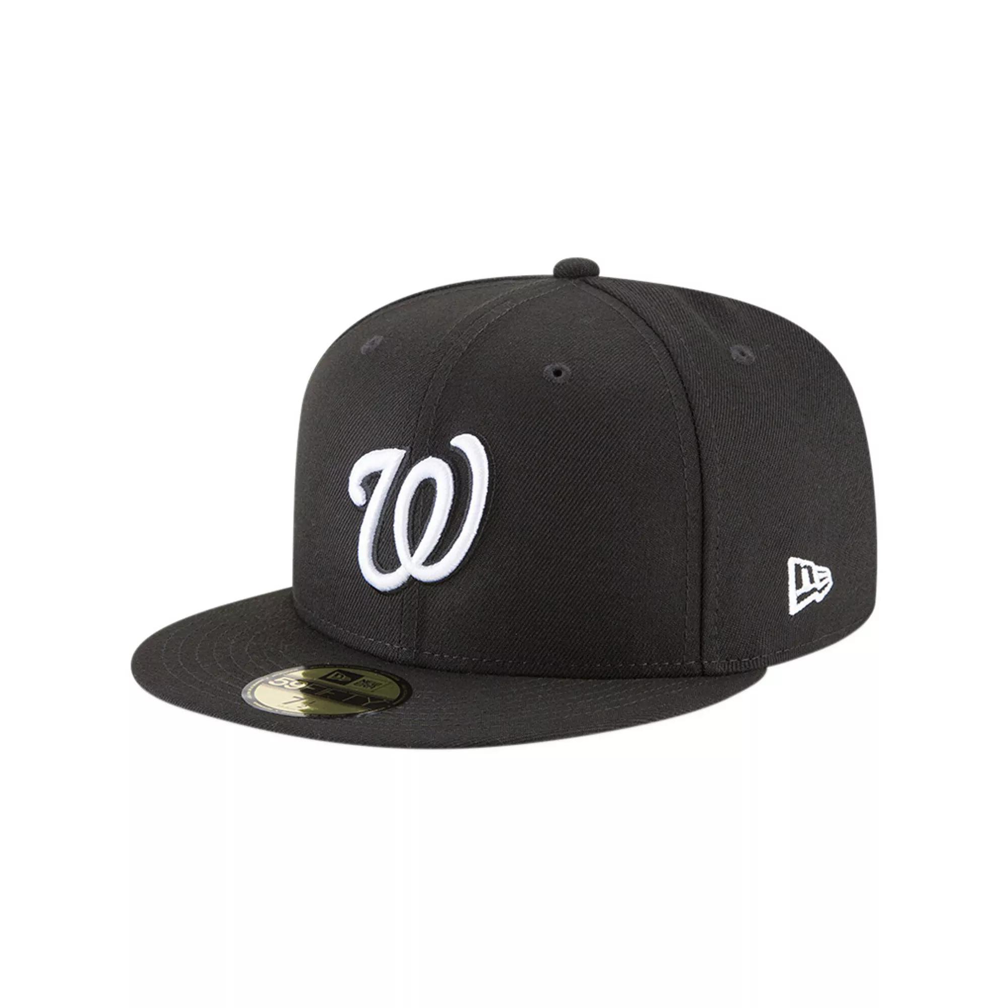 Men's New Era Black Washington Nationals 59FIFTY Fitted Hat, Size: 7 1/4 Product Image