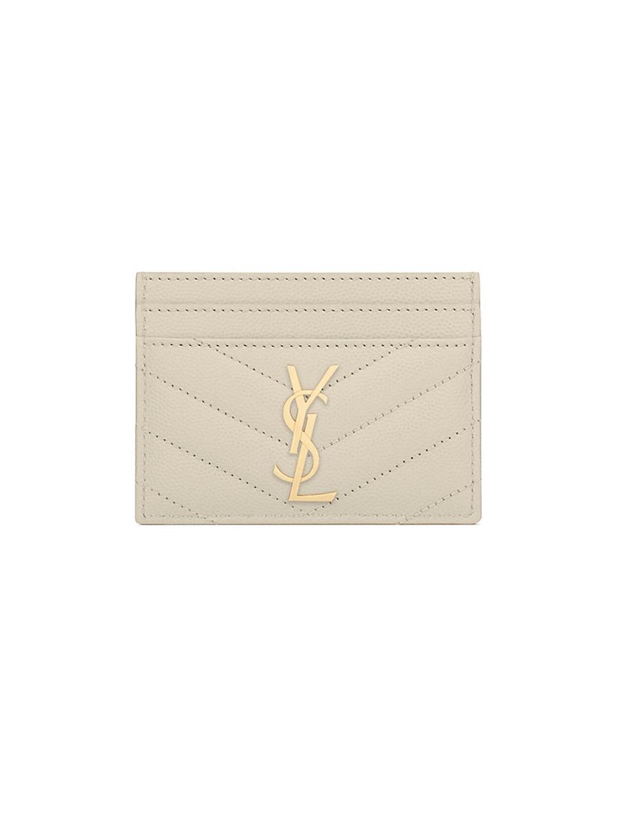 Womens Cassandre Matelasse Card Case in Grain De Poudre Embossed Leather Product Image