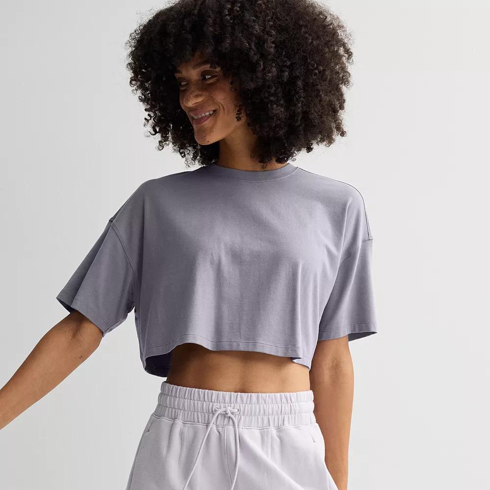 Womens FLX Boxy Raw Edge Restore T-Shirt Pink Sand Product Image