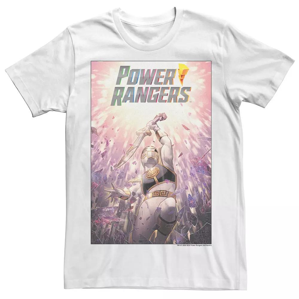 Men's Power Rangers White Ranger Poster Tee,  Product Image