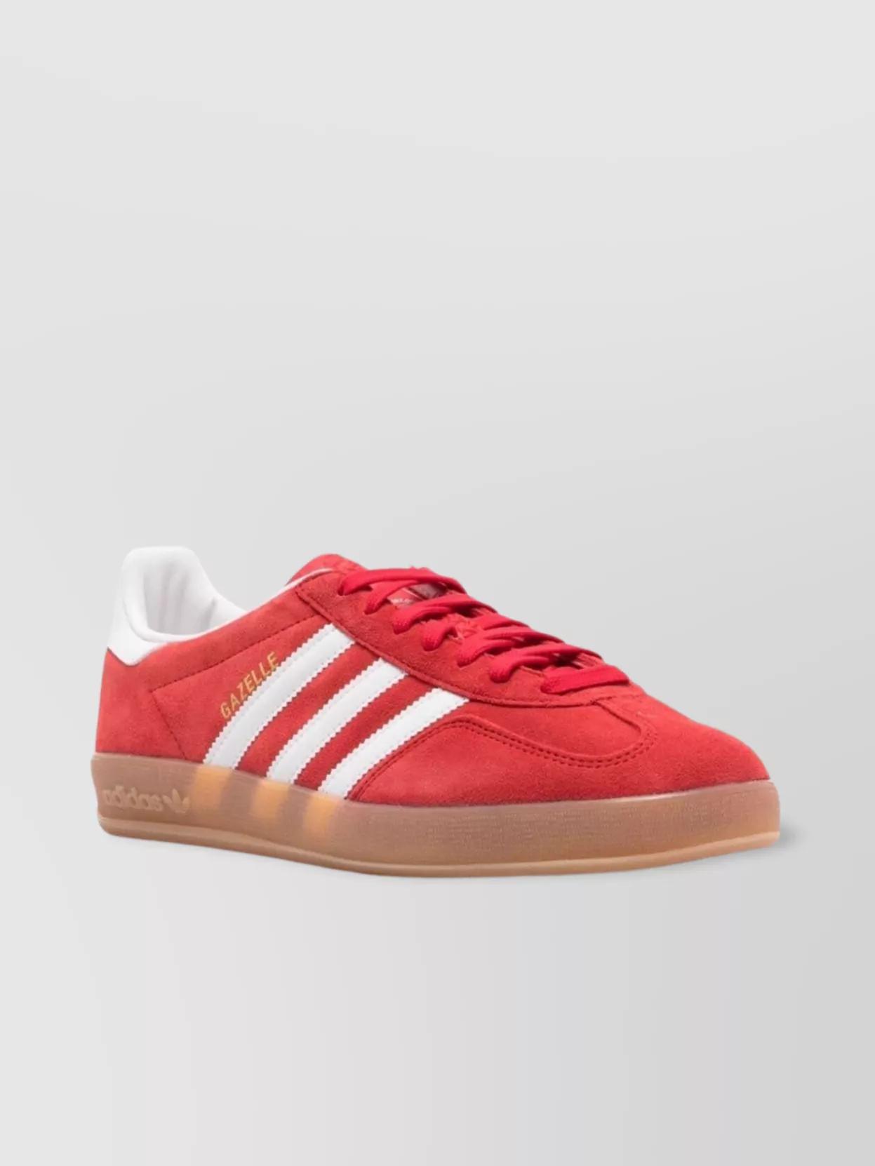 ADIDAS ORIGINALS Gazelle Suede Sneakers With Branded Heel In Red Product Image