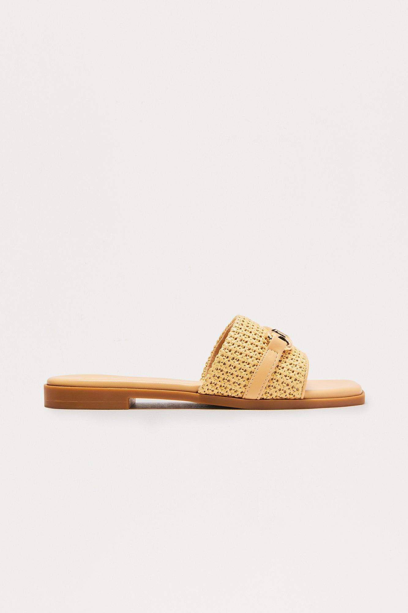 Rhode Island Raffia Sandals - Natural Female Product Image