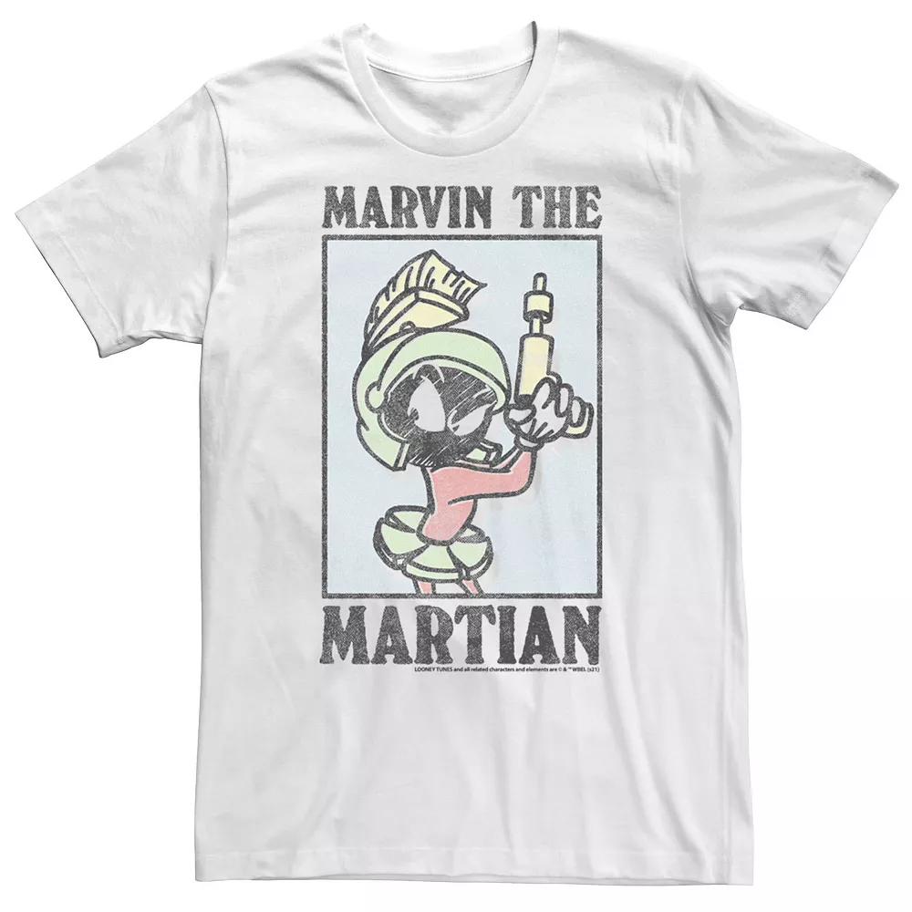 Men's Looney Tunes Pop Marvin Boxed Up Tee, Size: Large, White Product Image