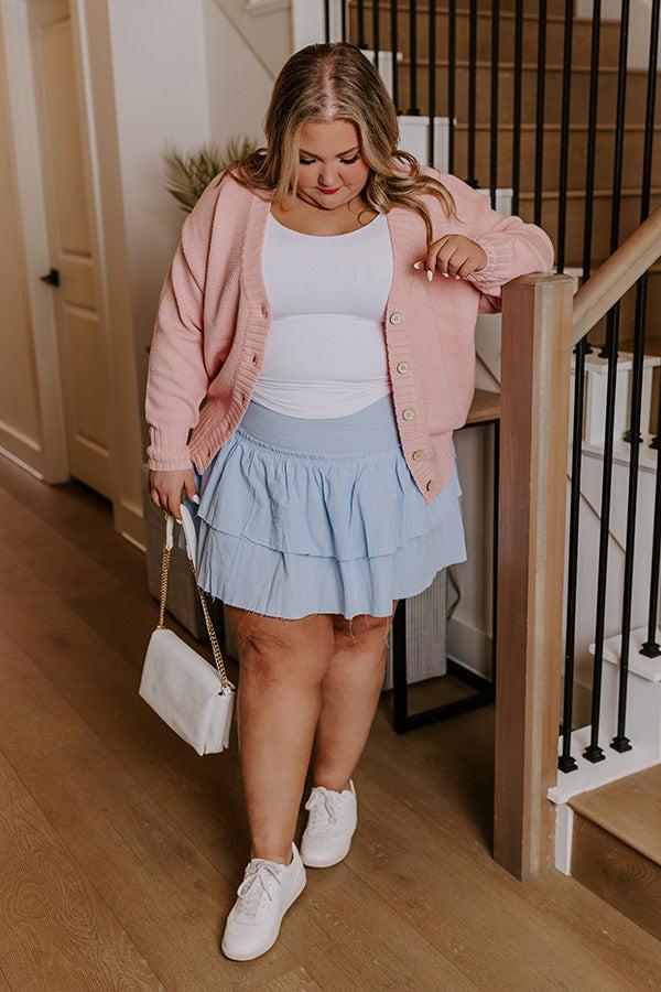 Exchanging Stories Skirt In Sky Blue Product Image