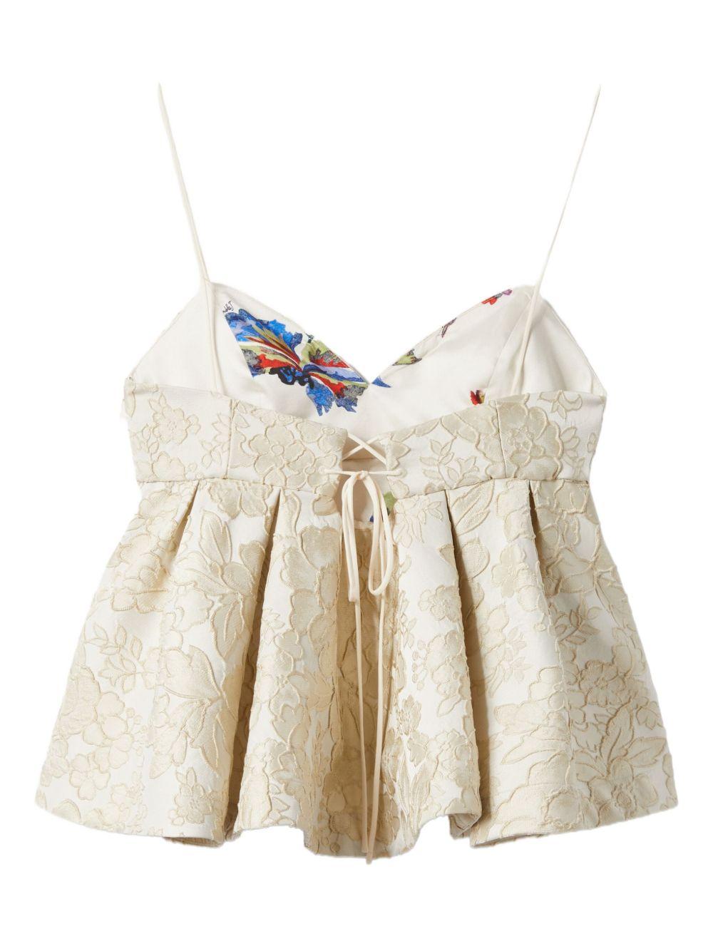 floral-lace peplum top Product Image