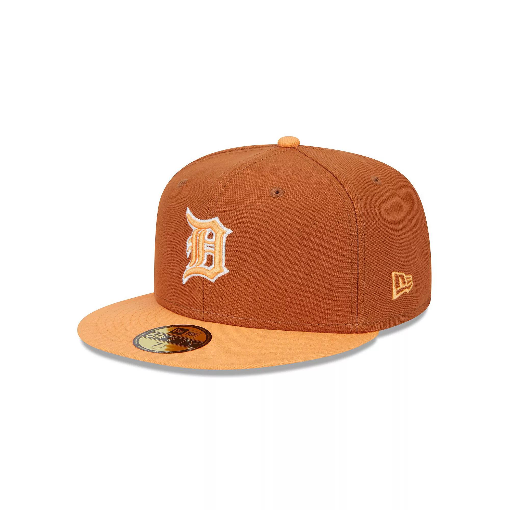 Men's New Era Brown/Orange Detroit Tigers Spring Color Basic Two-Tone 59FIFTY Fitted Hat, Size: 7 Product Image