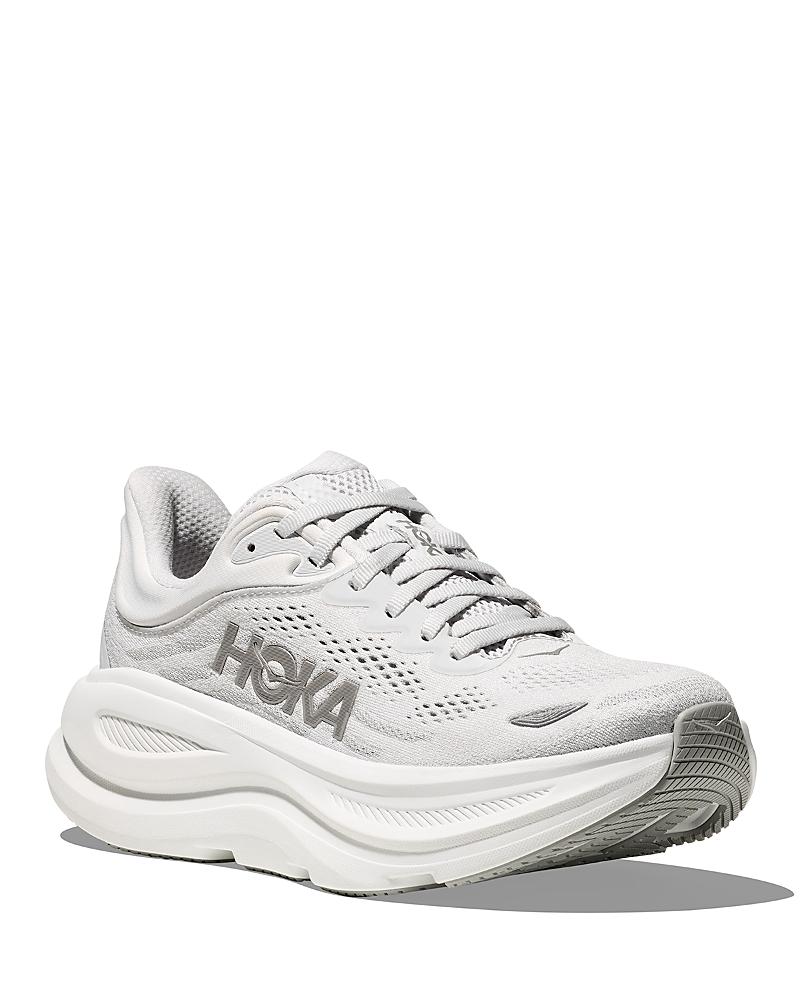 HOKA Womens HOKA Bondi 9 - Womens Shoes Birch/Vanilla Product Image