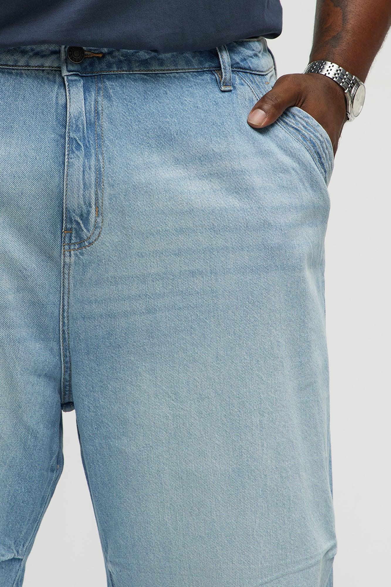 Seen Clean Baggy  Jeans - Light Blue Wash Product Image