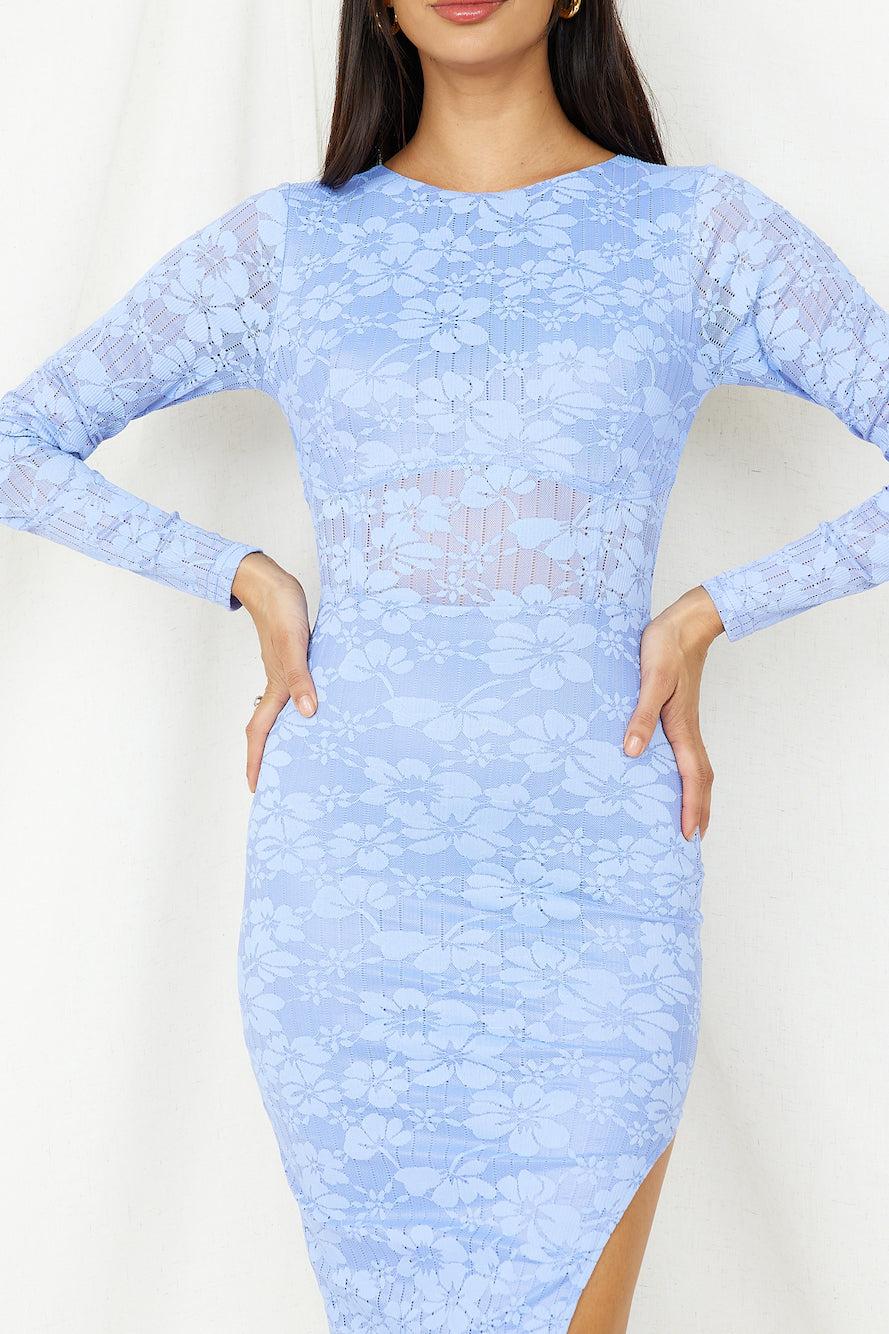 Sudden Moments Midi Dress Blue Product Image