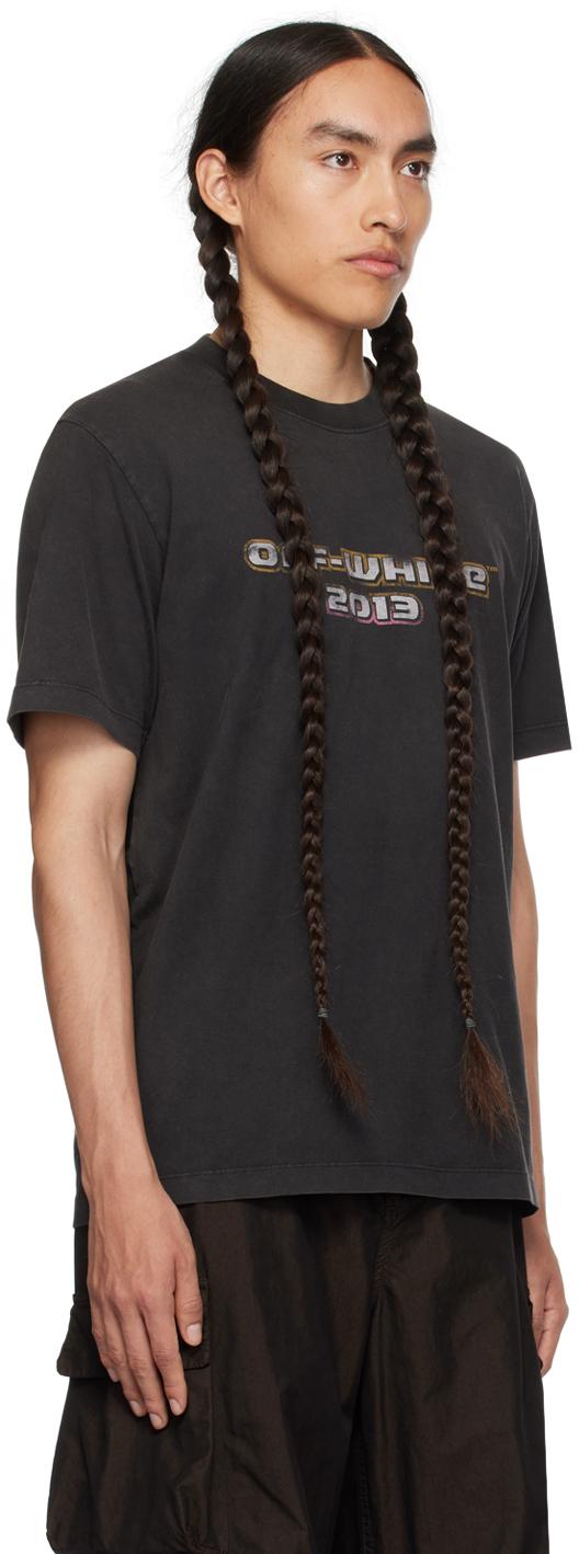 OFF-WHITE Off White™ Black Crew Neck T Shirt With Print Product Image