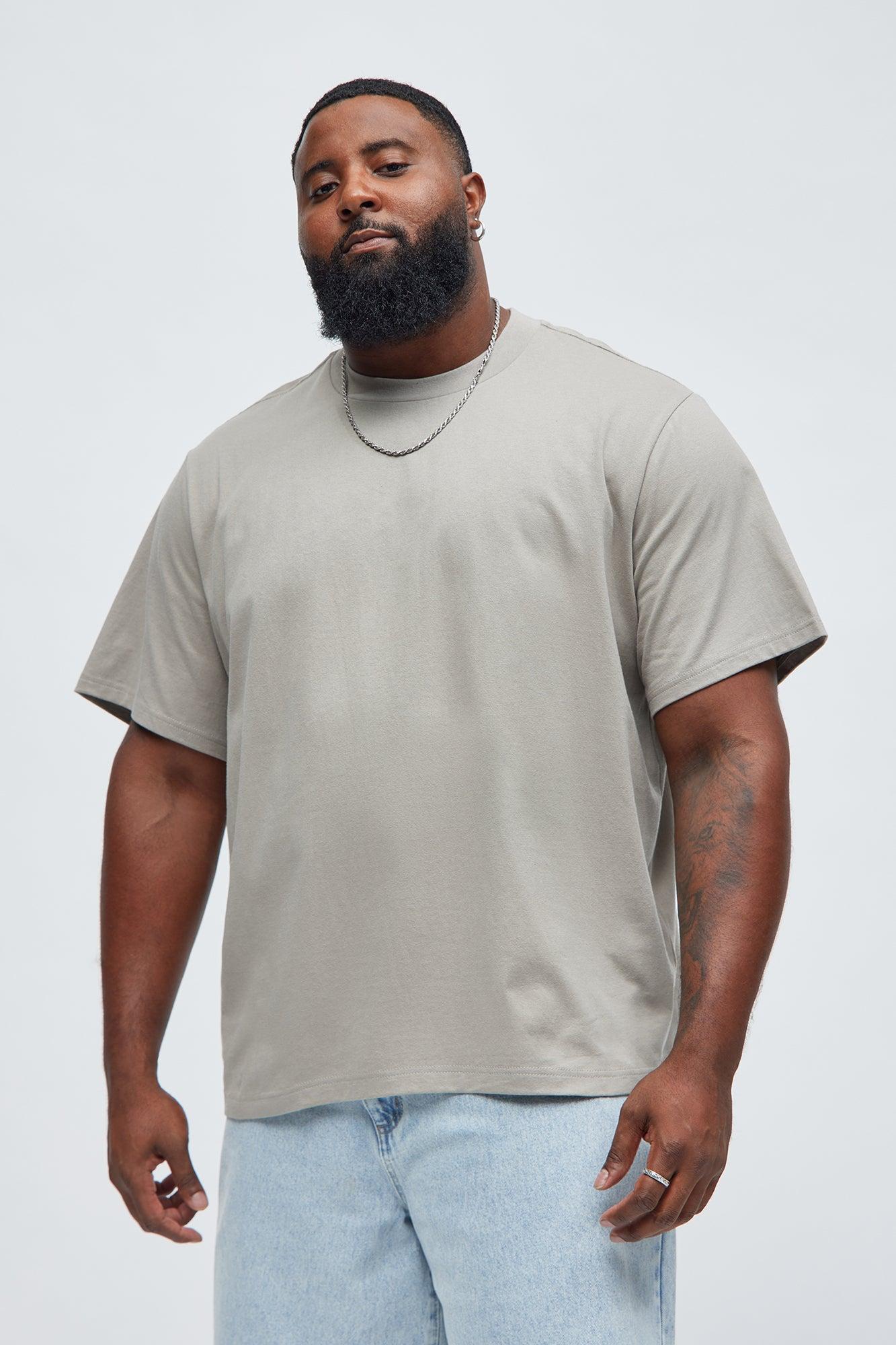 Oversized Heavyweight Short Sleeve Tee - Taupe Product Image