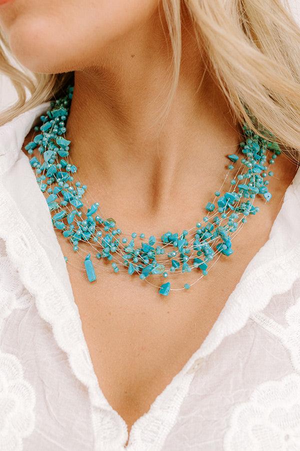 Simply Sweet Layered Necklace in Turquoise Product Image