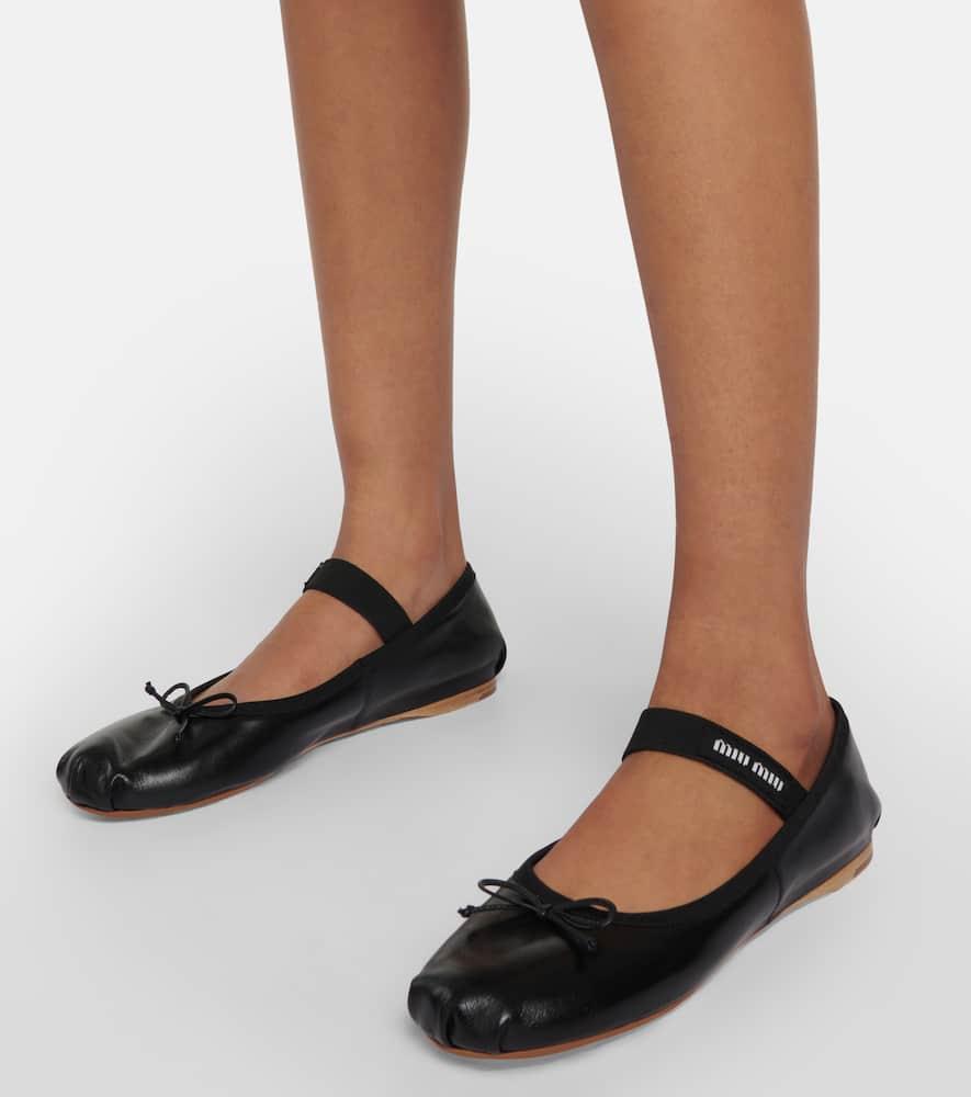 logo-strap ballerina shoes Product Image