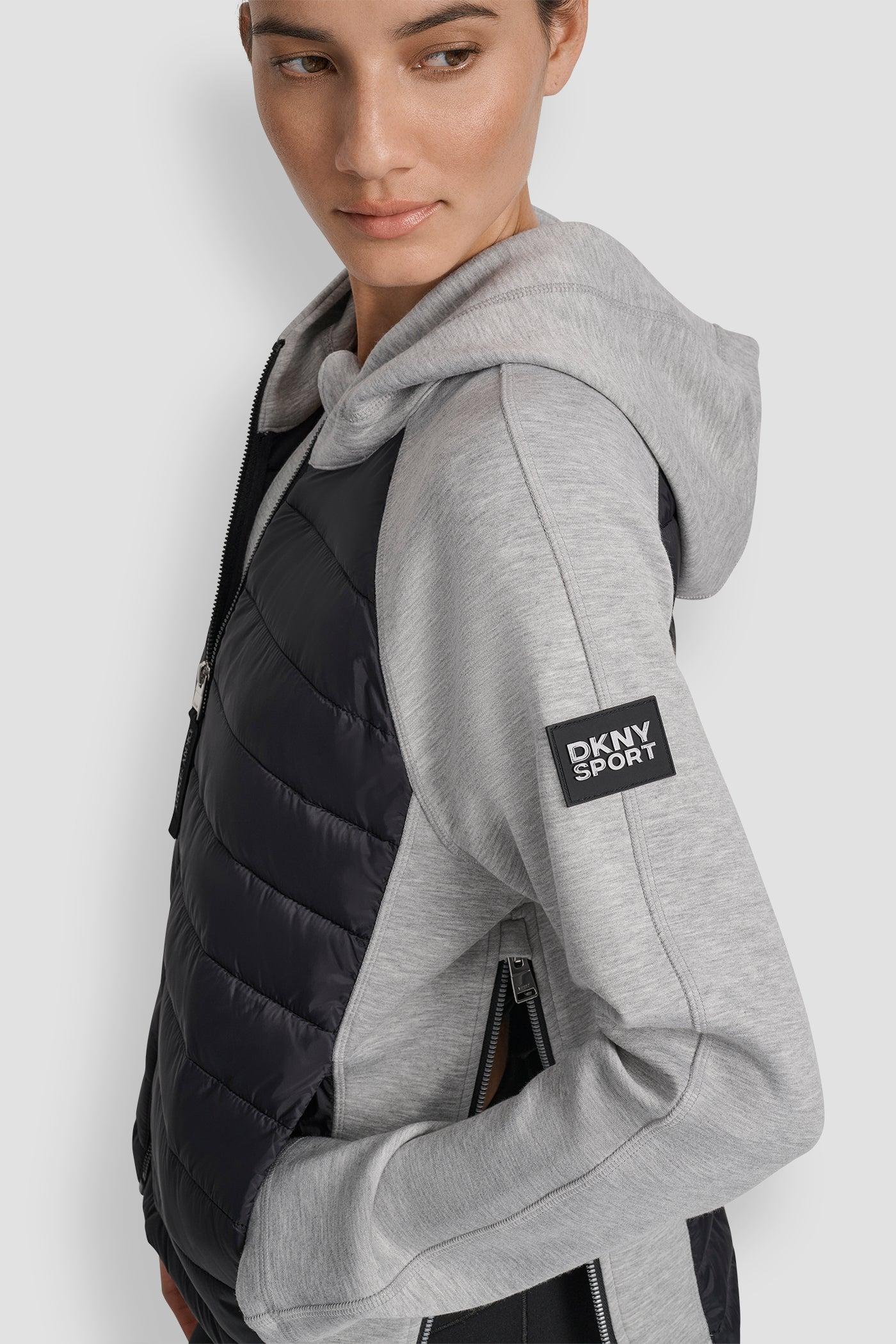 MIXED MEDIA HOODED HI LOW JACKET Product Image