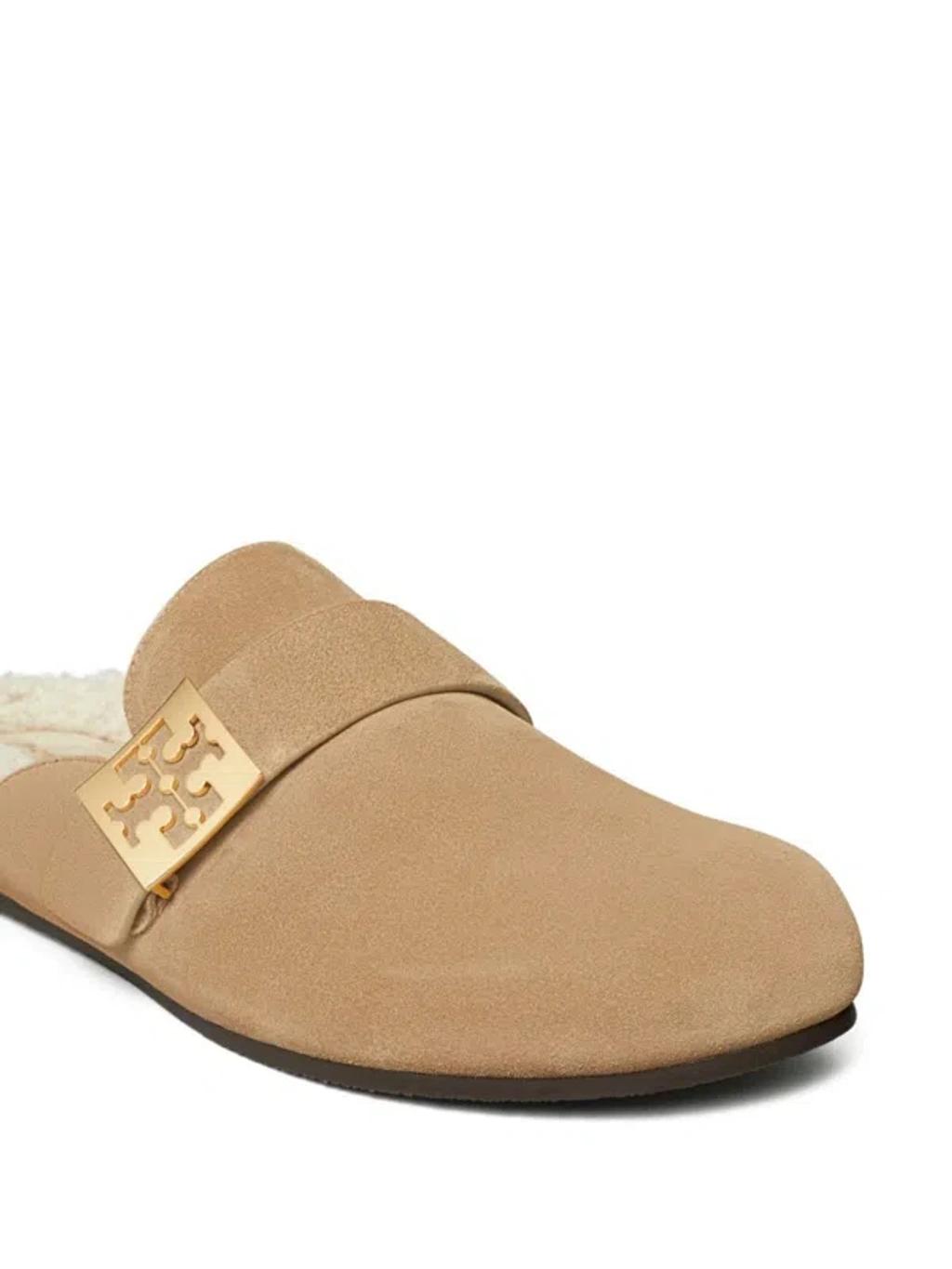 TORY BURCH Mules Mellow In Shearling Color Taupe In Brown Product Image